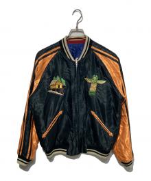 東洋エンタープライズ（トウヨウエンタープライズ）の古着「ACETATE SOUVENIR JACKET」｜ブラック×ネイビー