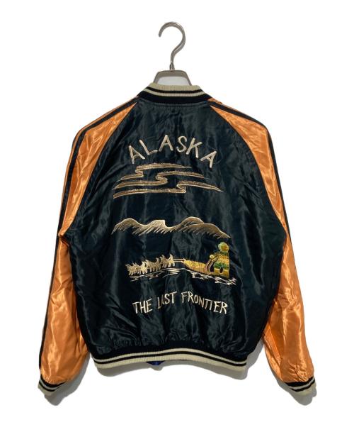 東洋エンタープライズ（トウヨウエンタープライズ）東洋エンタープライズ (トウヨウエンタープライズ) ACETATE SOUVENIR JACKET ブラック×ネイビー サイズ:Mの古着・服飾アイテム