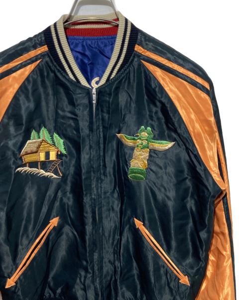 東洋エンタープライズ（トウヨウエンタープライズ）東洋エンタープライズ (トウヨウエンタープライズ) ACETATE SOUVENIR JACKET ブラック×ネイビー サイズ:Mの古着・服飾アイテム