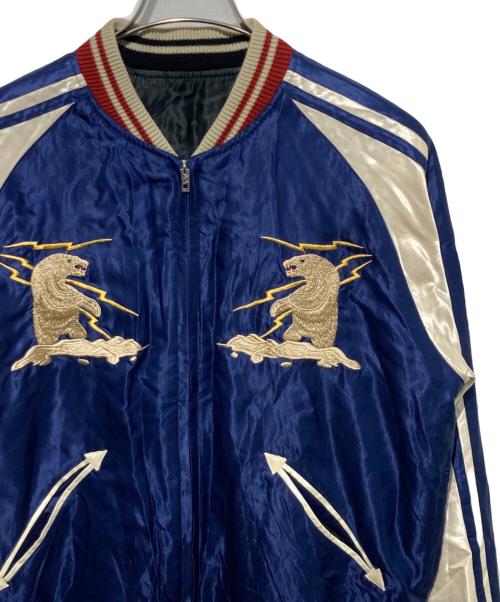 東洋エンタープライズ（トウヨウエンタープライズ）東洋エンタープライズ (トウヨウエンタープライズ) ACETATE SOUVENIR JACKET ブラック×ネイビー サイズ:Mの古着・服飾アイテム