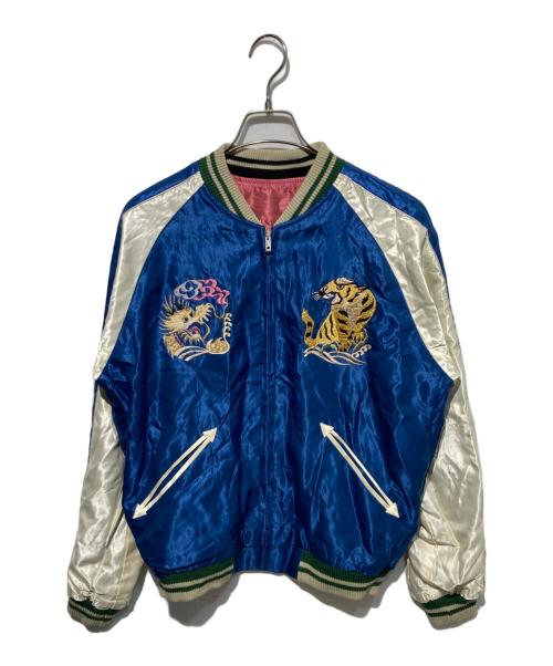 東洋エンタープライズ（トウヨウエンタープライズ）東洋エンタープライズ (トウヨウエンタープライズ) Early 1950s Style Acetate Souvenir Jacket ピンク×ブルー サイズ:Mの古着・服飾アイテム
