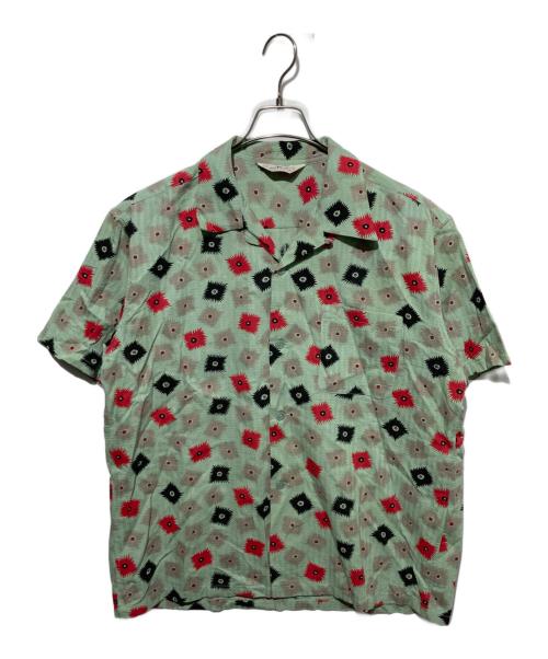 Star OF HOLLYWOOD（スターオブハリウッド）STAR OF HOLLYWOOD (スターオブハリウッド) DOBBY COTTON OPEN SHIRT グリーン サイズ:Ｌの古着・服飾アイテム