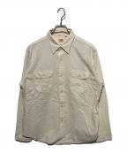 SUGAR CANEシュガーケーン）の古着「WHITE CHAMBRAY WORK SHIRT」｜ホワイト