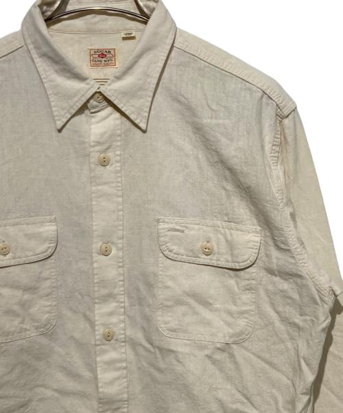 SUGAR CANE（シュガーケーン）SUGAR CANE (シュガーケーン) WHITE CHAMBRAY WORK SHIRT ホワイト サイズ:Ｌの古着・服飾アイテム