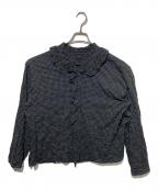JOURNAL STANDARDジャーナルスタンダード）の古着「シャーリングローン フリルブラウス」｜ブラック