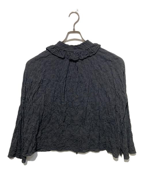 JOURNAL STANDARD（ジャーナルスタンダード）JOURNAL STANDARD (ジャーナルスタンダード) シャーリングローン フリルブラウス ブラック サイズ:不明の古着・服飾アイテム