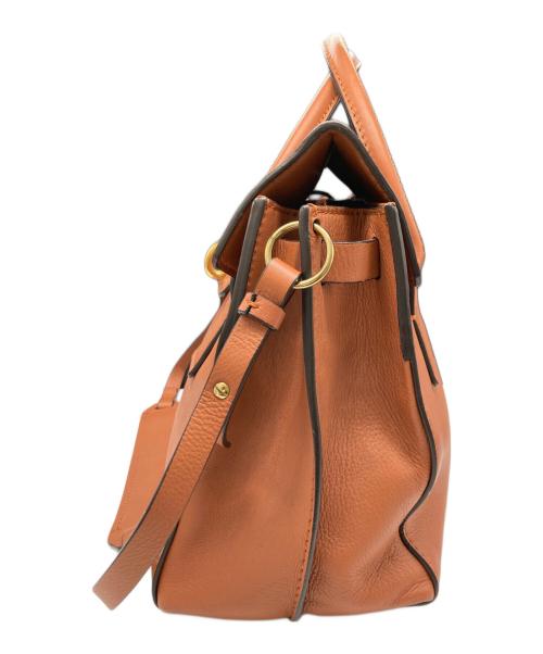 ANDREA MABIANI（アンドレアマビアーニ）ANDREA MABIANI (アンドレアマビアーニ) レザーフラップ2WAYバッグ ブラウンの古着・服飾アイテム