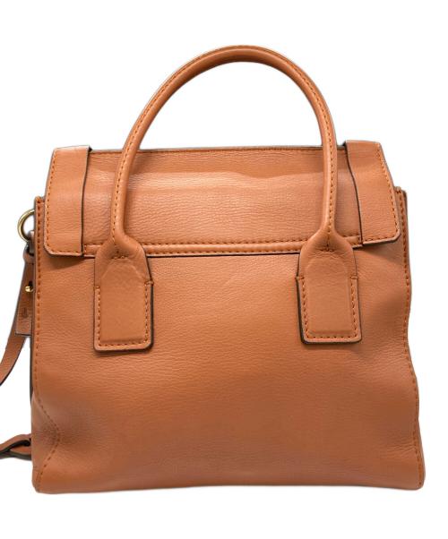 ANDREA MABIANI（アンドレアマビアーニ）ANDREA MABIANI (アンドレアマビアーニ) レザーフラップ2WAYバッグ ブラウンの古着・服飾アイテム