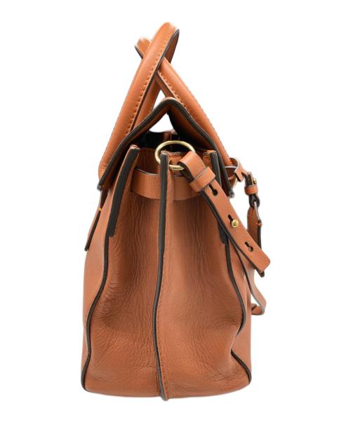 ANDREA MABIANI（アンドレアマビアーニ）ANDREA MABIANI (アンドレアマビアーニ) レザーフラップ2WAYバッグ ブラウンの古着・服飾アイテム