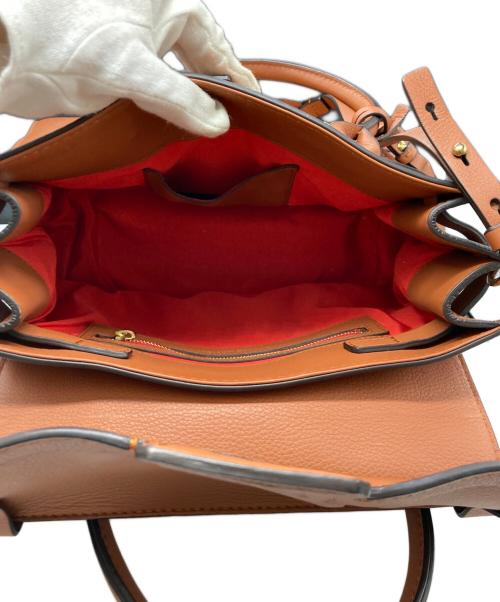 ANDREA MABIANI（アンドレアマビアーニ）ANDREA MABIANI (アンドレアマビアーニ) レザーフラップ2WAYバッグ ブラウンの古着・服飾アイテム