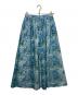 HERALBONY（ヘラルボニー）の古着「フロントギャザースカート「クリスマスツリーショップ」」｜ブルー