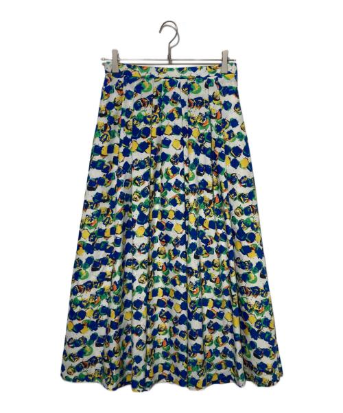 HERALBONY（ヘラルボニー）HERALBONY (ヘラルボニー) フレアスカート「タイトル不明」 ブルー サイズ:Mの古着・服飾アイテム