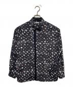 HERALBONYヘラルボニー）の古着「デザインシャツ（フライフロント）ブラックB「（無題）（丸）」」｜グレー