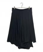 yohji yamamoto+noirヨウジヤマモトプリュスノアール）の古着「アシメデザインスカンツ」｜ブラック