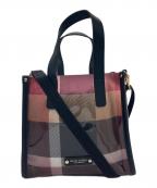 BLUE LABEL CRESTBRIDGEブルーレーベルクレストブリッジ）の古着「ビニールショルダーバッグ」｜ブラック×レッド