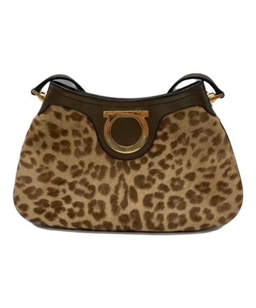 Salvatore Ferragamo（サルヴァトーレ フェラガモ）Salvatore Ferragamo (サルヴァトーレ フェラガモ) ガンチーニハラコホーボーワンショルダーバッグ ブラウンの古着・服飾アイテム