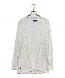 POLO RALPH LAUREN（ポロ・ラルフローレン）の古着「コットンロングカーディガン」｜ホワイト