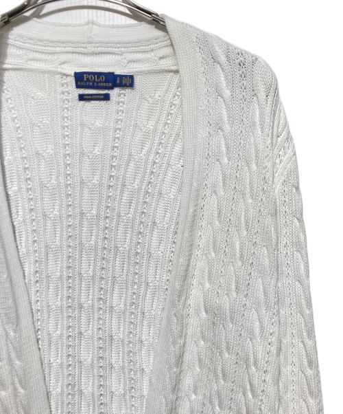 POLO RALPH LAUREN（ポロ・ラルフローレン）POLO RALPH LAUREN (ポロ・ラルフローレン) コットンロングカーディガン ホワイト サイズ:不明の古着・服飾アイテム