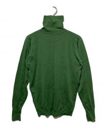 JOHN SMEDLEY（ジョンスメドレー）の古着「ウールタートルネックニット」｜グリーン