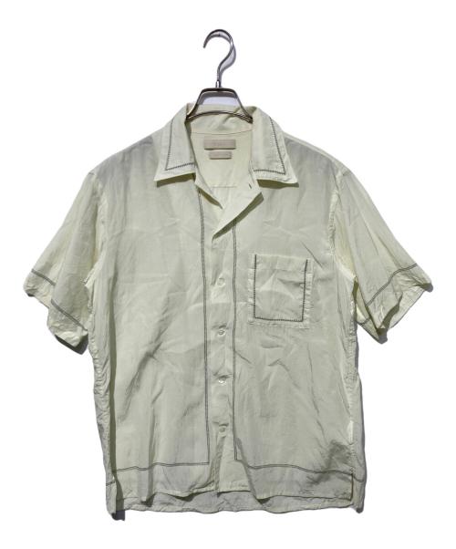 YOKE（ヨーク）YOKE (ヨーク) MBROIDAREY OPEN COLLAR SHIRT イエロー サイズ:2の古着・服飾アイテム