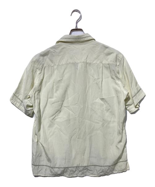 YOKE（ヨーク）YOKE (ヨーク) MBROIDAREY OPEN COLLAR SHIRT イエロー サイズ:2の古着・服飾アイテム