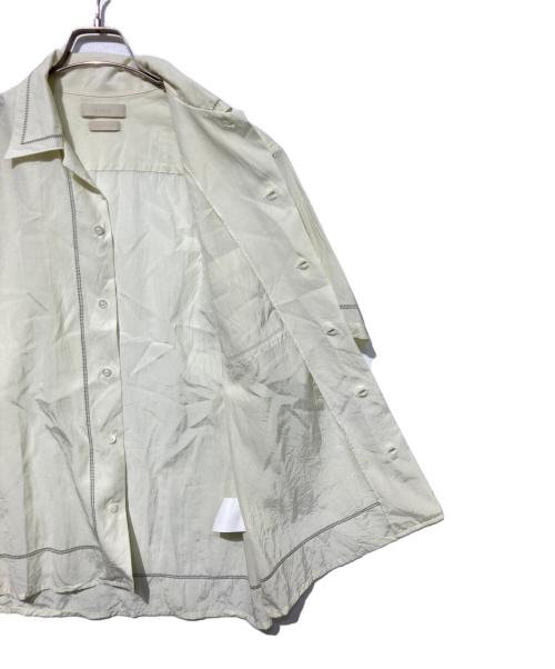 YOKE（ヨーク）YOKE (ヨーク) MBROIDAREY OPEN COLLAR SHIRT イエロー サイズ:2の古着・服飾アイテム