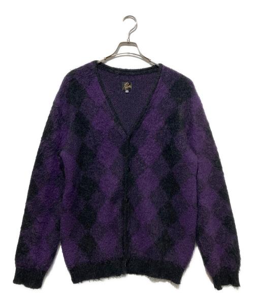 Needles（ニードルズ）Needles (ニードルズ) MOHAIR CARDIGAN - DIAMOND パープル サイズ:Mの古着・服飾アイテム