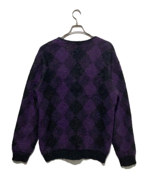 Needles（ニードルズ）Needles (ニードルズ) MOHAIR CARDIGAN - DIAMOND パープル サイズ:Mの古着・服飾アイテム