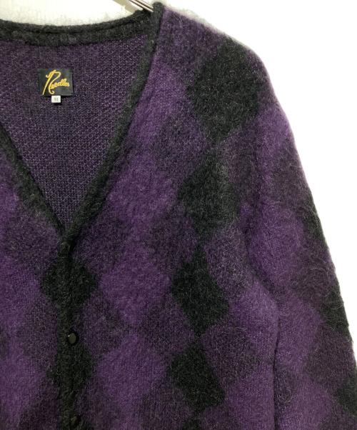 Needles（ニードルズ）Needles (ニードルズ) MOHAIR CARDIGAN - DIAMOND パープル サイズ:Mの古着・服飾アイテム