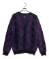 Needles（ニードルズ）の古着「MOHAIR CARDIGAN - DIAMOND」｜パープル