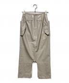 UN3D.アンスリード）の古着「エコレザースカート」｜ベージュ