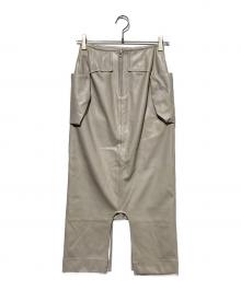 UN3D.（アンスリード）の古着「エコレザースカート」｜ベージュ