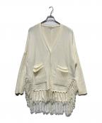 UN3D.アンスリード）の古着「フリンジカーディガン」｜ホワイト