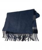 BLACK LABEL CRESTBRIDGEブラックレーベル クレストブリッジ）の古着「カシミヤマフラー」｜ブラック