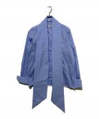 newnowニューナウ）の古着「Cotton Tie Shirt」｜スカイブルー