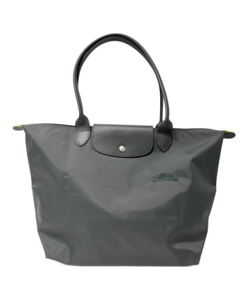 LONGCHAMP（ロンシャン）LONGCHAMP (ロンシャン) ル プリアージュグリーン L ショルダーバッグ グレーの古着・服飾アイテム
