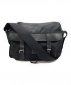 Saint Laurent Parisサンローランパリ）の古着「キャンバスメッセンジャーバッグ」｜ブラック