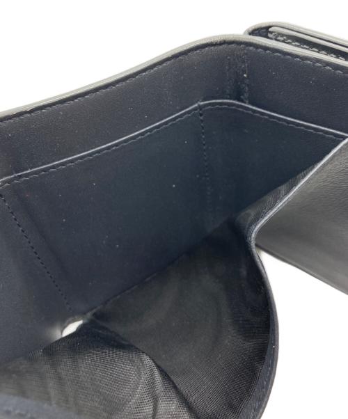 Christian Dior（クリスチャン ディオール）Christian Dior (クリスチャン ディオール) パテントレザーコンパクトウォレット ブラックの古着・服飾アイテム