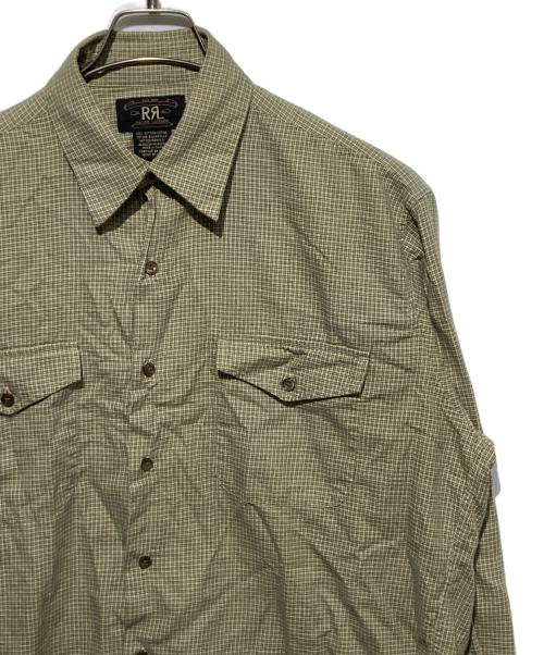 RRL（ダブルアールエル）RRL (ダブルアールエル) L/Sチェックシャツ ベージュ サイズ:Ｍの古着・服飾アイテム