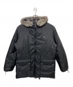 BURBERRY BLACK LABELバーバリーブラックレーベル）の古着「裏地チェックダウンコート」｜ブラック