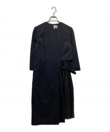 noir kei ninomiya（ノワール ケイ ニノミヤ）の古着「7分袖ウールワンピース」｜ブラック