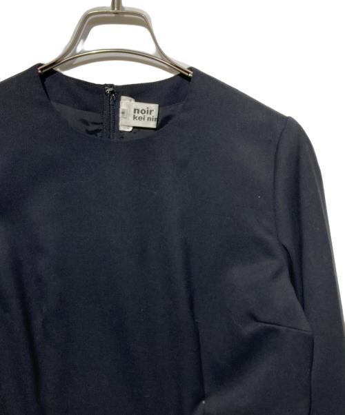 noir kei ninomiya（ノワール ケイ ニノミヤ）noir kei ninomiya (ノワール ケイ ニノミヤ) 7分袖ウールワンピース ブラック サイズ:Sの古着・服飾アイテム
