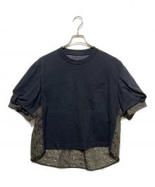 sacai（サカイ）の古着「Embroidery T-Shirt」｜ネイビー