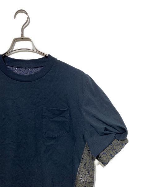 sacai（サカイ）sacai (サカイ) Embroidery T-Shirt ネイビー サイズ:3の古着・服飾アイテム