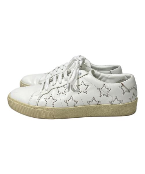 Saint Laurent Paris（サンローランパリ）Saint Laurent Paris (サンローランパリ) スタースタッズローカットスニーカー ホワイト サイズ:38の古着・服飾アイテム