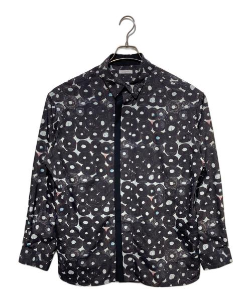 HERALBONY（ヘラルボニー）HERALBONY (ヘラルボニー) デザインシャツ（フライフロント）ブラックB「（無題）（丸）」 ブラック サイズ:FREEの古着・服飾アイテム