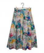 HERALBONYヘラルボニー）の古着「フレアスカート「無題(春)」」｜マルチカラー