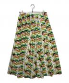 HERALBONYヘラルボニー）の古着「フレアスカート「けしき」」｜グリーン