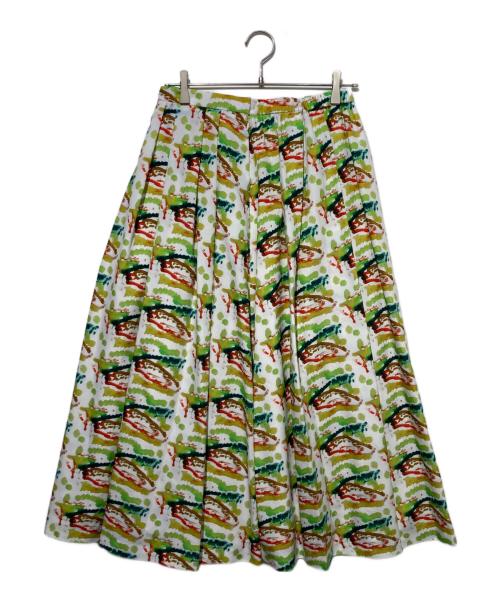 HERALBONY（ヘラルボニー）HERALBONY (ヘラルボニー) フレアスカート「けしき」 グリーン サイズ:Fの古着・服飾アイテム