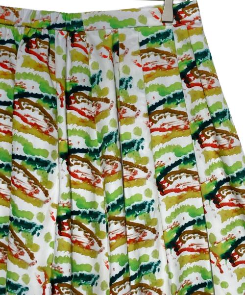 HERALBONY（ヘラルボニー）HERALBONY (ヘラルボニー) フレアスカート「けしき」 グリーン サイズ:Fの古着・服飾アイテム